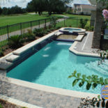 Pool with Large Retaining Wall and Spill Over
