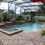 Large Pool Area with Square and Round Features