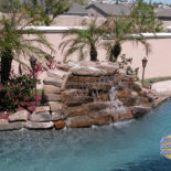 Stone Water Feature in Pool